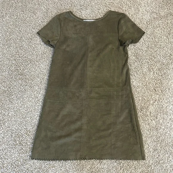 slim fit dress slacks Green Ruffle-Sleeve Poplin Maxi Dress – New York & Company main image 0